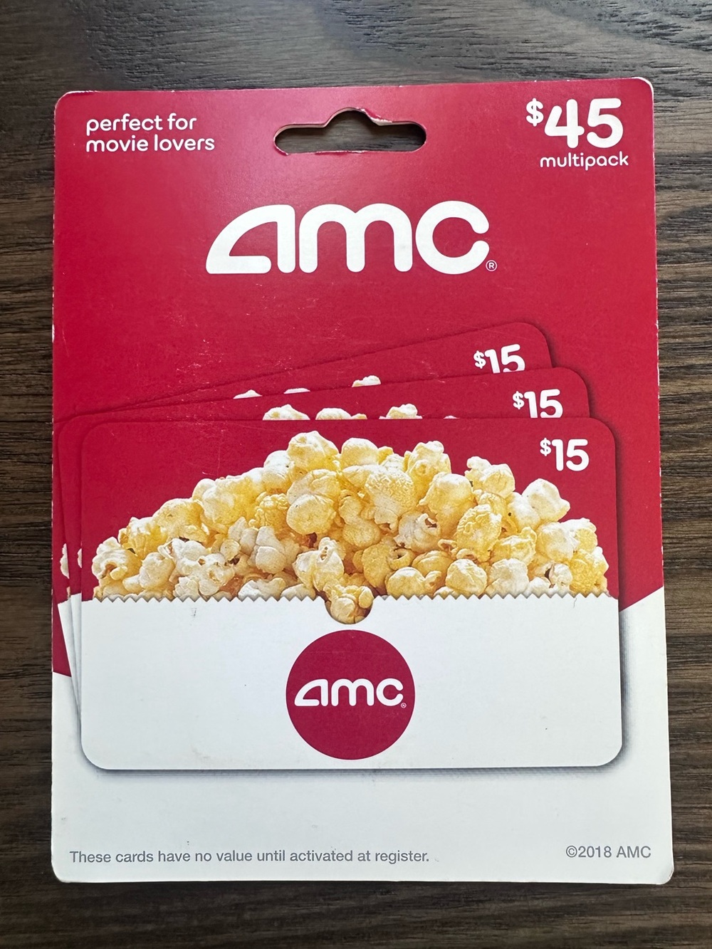 $45 worth of AMC gift cards NEW
